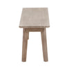 End-on perspective highlighting the smooth finish and sturdy tapered leg construction