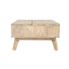 Side-angle view highlighting the clean lines and slightly tapered wooden legs of the Gia table