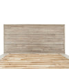 High-angle perspective view showcasing the integrated wooden slat support system and solid wood construction