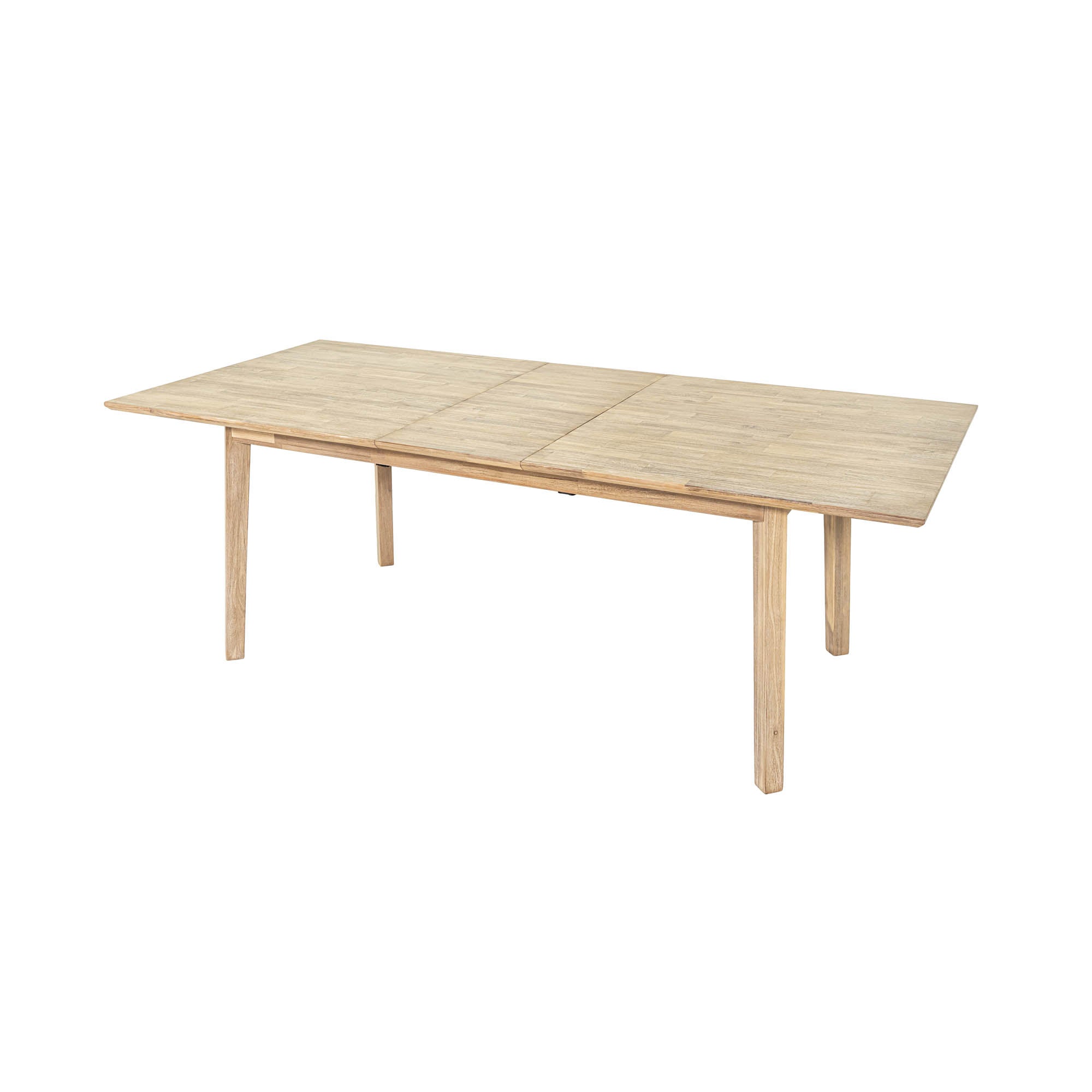 Straight-on front view of the Gia table in its compact form showcasing its balanced proportions