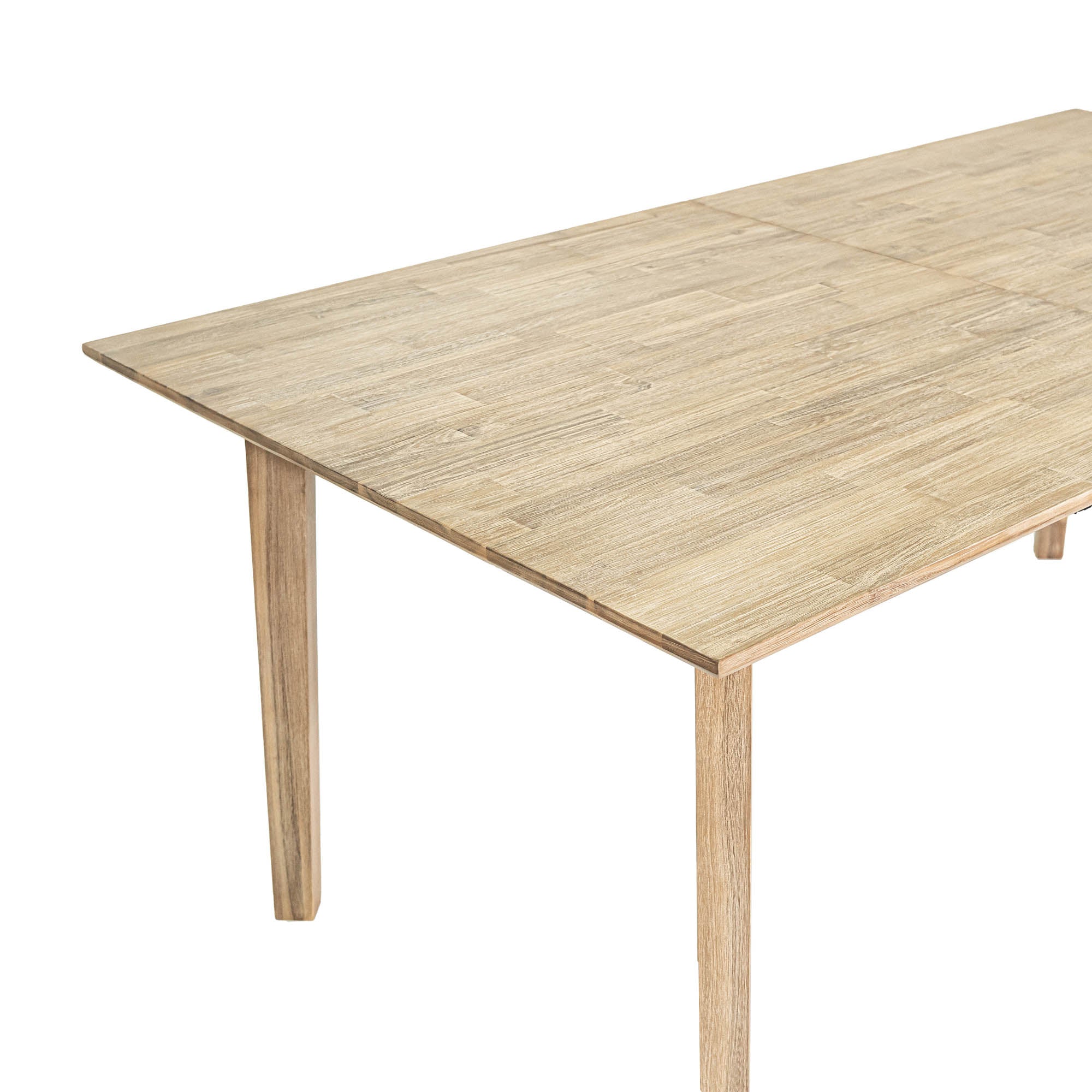 Straight-on front view of the Gia table in its compact form showcasing its balanced proportions