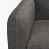 Close-up of charcoal grey upholstery on Hale sofa arm