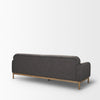 Rear angled view of Hale charcoal grey fabric sofa