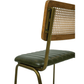 Capella Dining Chair  Genuine Leather Seating - Green