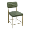 Vega Dining Chair  Genuine Leather Seating - Green