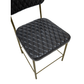Vega Dining Chair  Genuine Leather Seating - Black