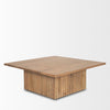 Angled side view highlighting the architectural fluted detail on the central pedestal base