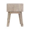 Side profile view highlighting the slim architectural silhouette and stable tapered leg foundation
