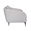 Side view of the Mikko chair showing the clean lines of the wooden frame and slanted backrest