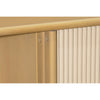 Detailed view of the top surface and rounded corner joinery showcasing the fine natural wood grain