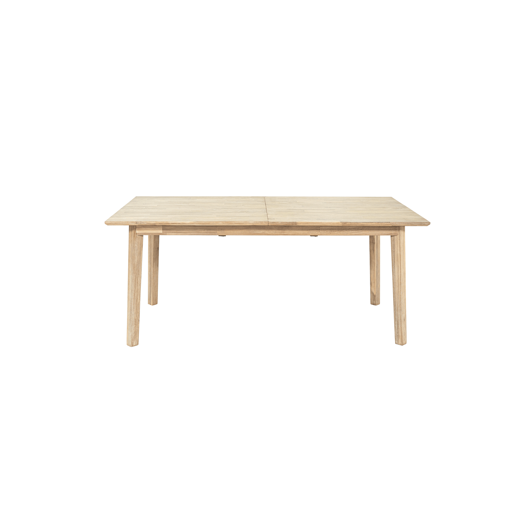 Straight-on front view of the Gia table in its compact form showcasing its balanced proportions
