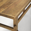 Close-up shot of the square-cut block leg highlighting the sturdy build and clean minimalist aesthetic
