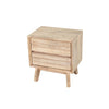 High-angle perspective view showcasing the spacious top surface and uniform light oak finish