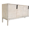 Perspective view from a low angle highlighting the slim profile and elevated leg base for a light aesthetic