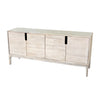 Elevated angle view highlighting the uniform whitewashed finish across the top and front panels