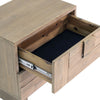Close-up view looking into the open drawer highlighting the deep storage capacity and clean internal joinery