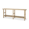 Detailed view of the shelf connection point highlighting the flush joinery and consistent natural finish