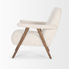 Side profile highlighting the distinct A-frame leg design and the lean of the backrest