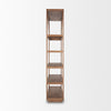 Side profile view showcasing the architectural depth and the clean vertical lines of the solid wood frame