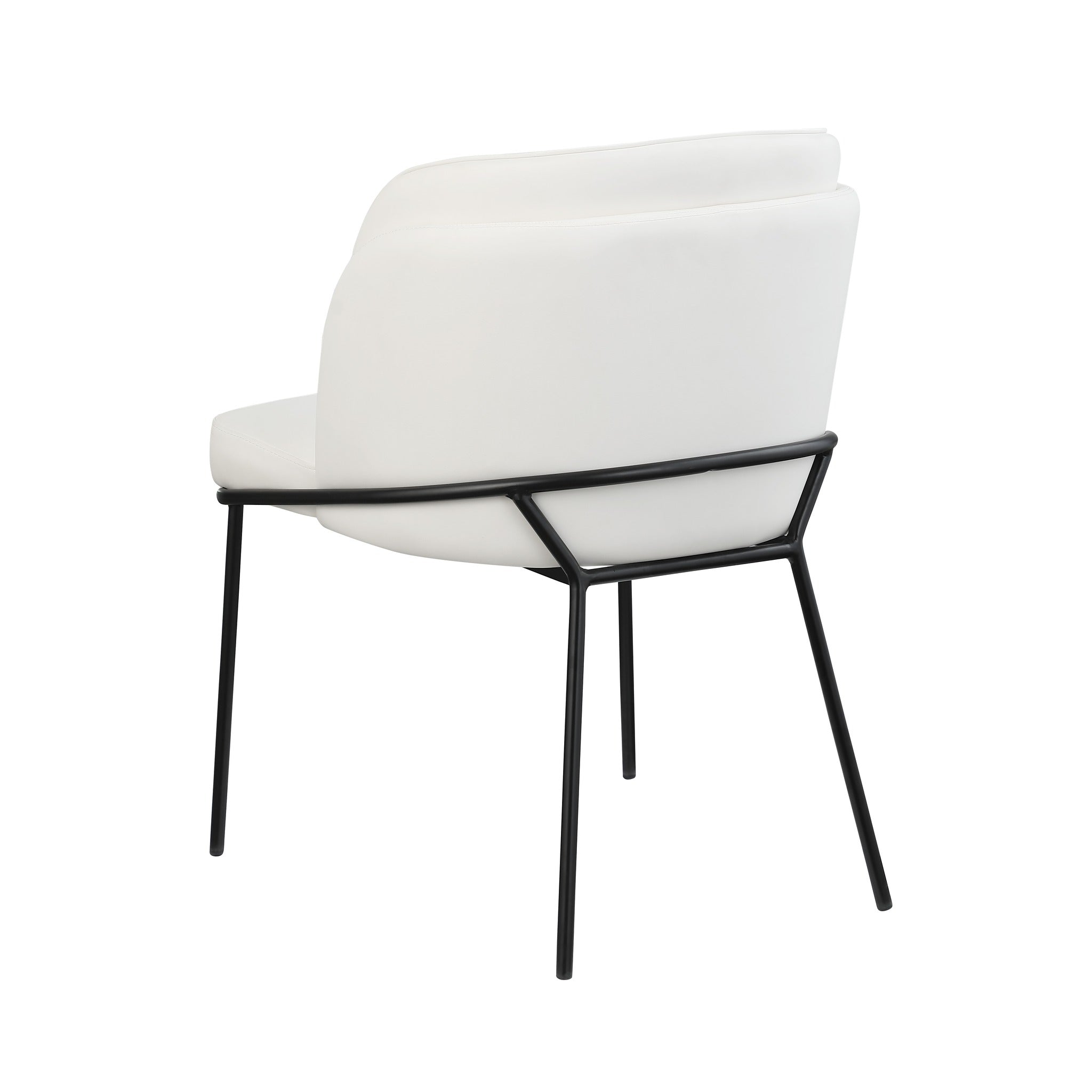 Angelo Faux Leather Dining Chair - White