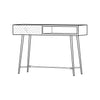 Technical line drawing of the Tafari console table highlighting its slim architectural frame and modern storage layout