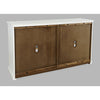 Rear view showing the sturdy construction and finished back of the white cabinet variant